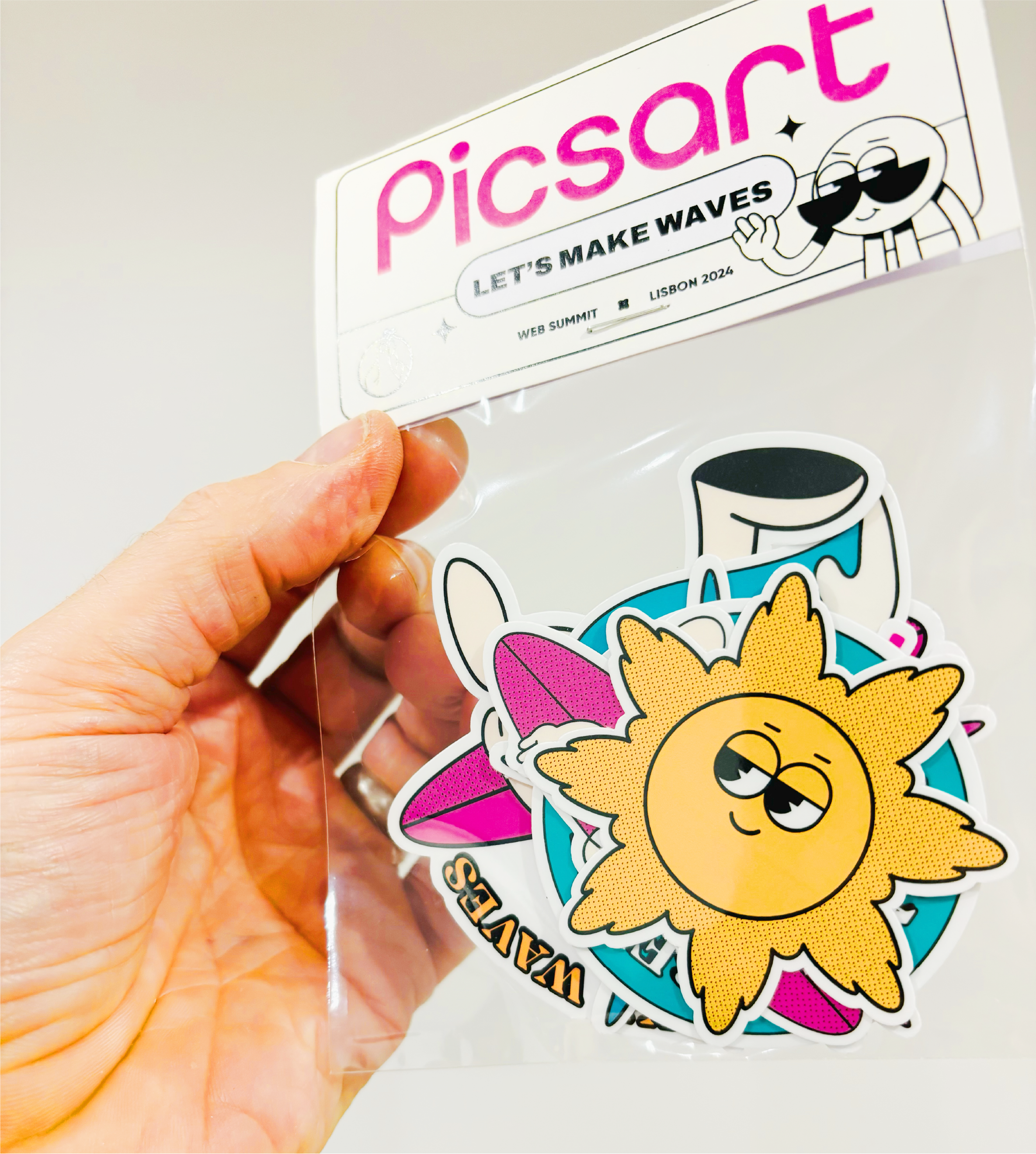 Custom-shaped full colour vinyl stickers - in custom branded packaging!